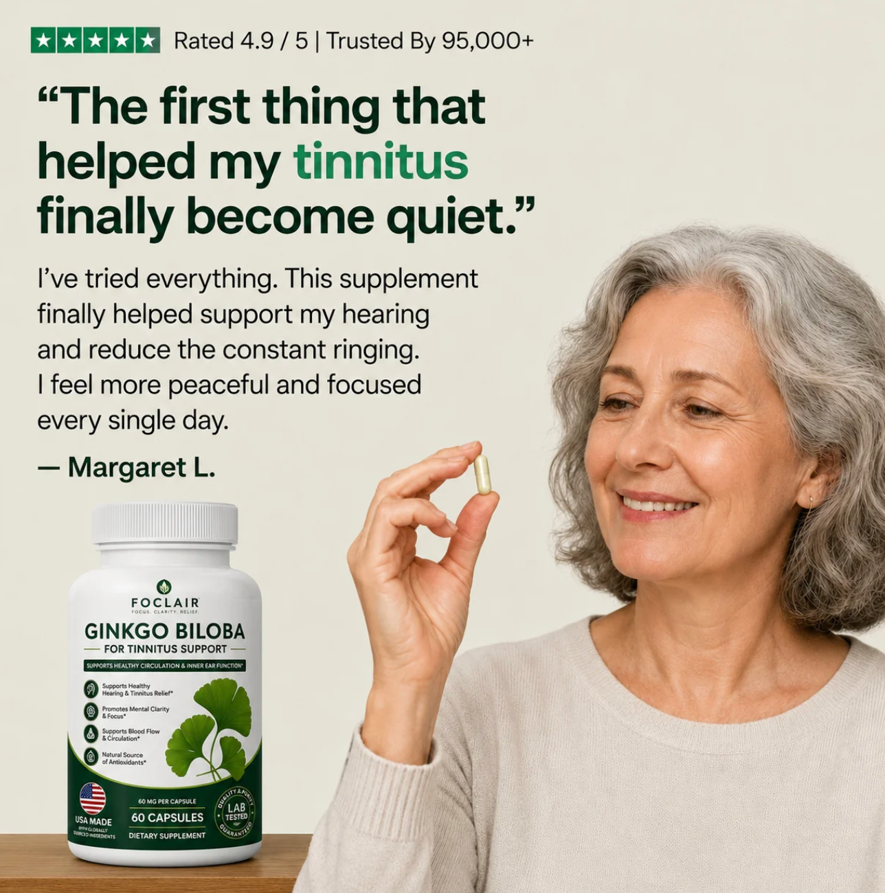 Cerevia Gingko Biloba Oil - Helps With Tinnitus