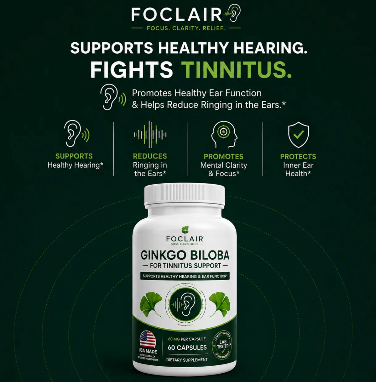 Cerevia Gingko Biloba Oil - Helps With Tinnitus