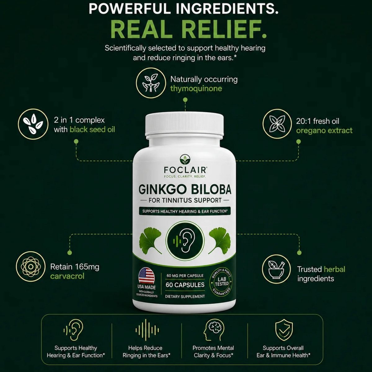 Cerevia Gingko Biloba Oil - Helps With Tinnitus