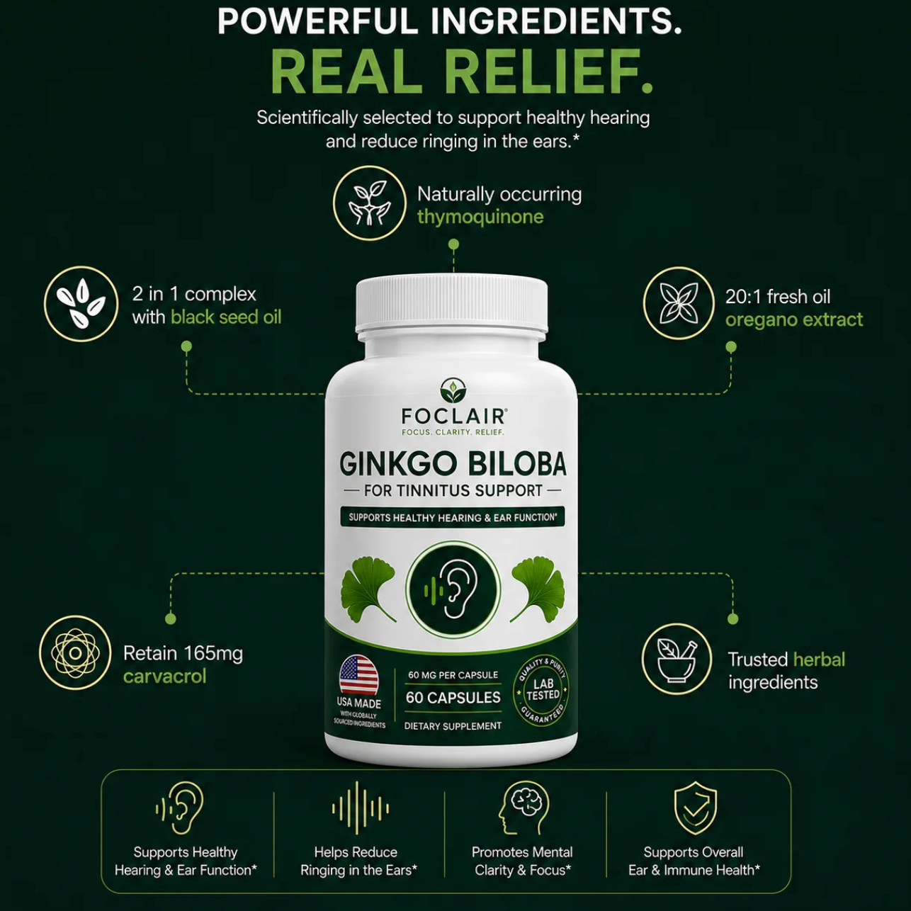 Cerevia Gingko Biloba Oil - Helps With Tinnitus