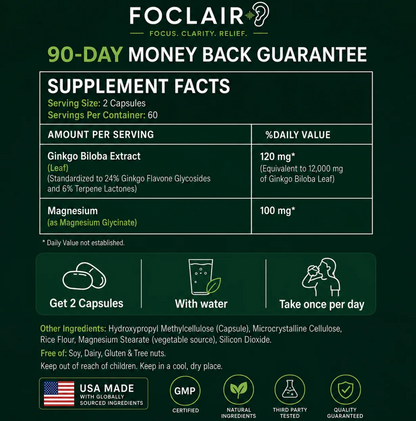 Cerevia Gingko Biloba Oil - Helps With Tinnitus