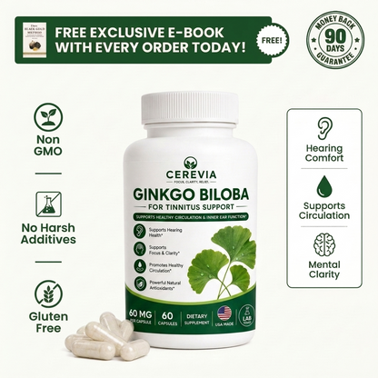 Cerevia Gingko Biloba Oil - Helps With Tinnitus